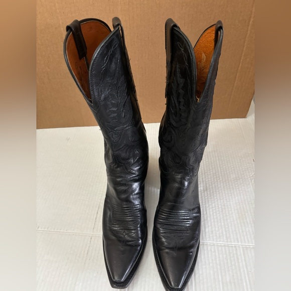 Lucchese Women’s Size 8.5 C Black Buffalo Cowboy Boot N4501 54 - Picture 3 of 15